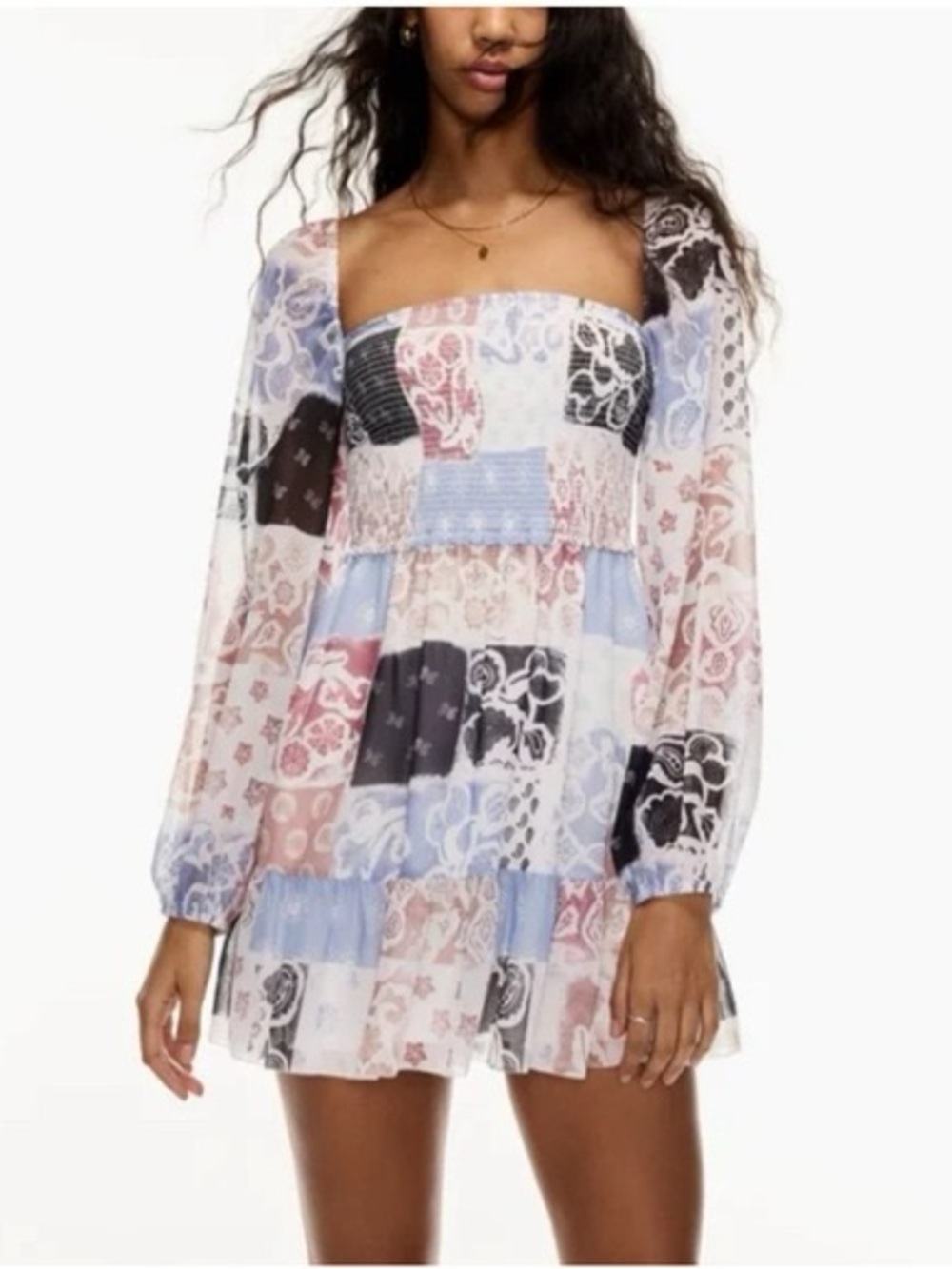 Wilfred Tempest Mini Dress in Patchwork